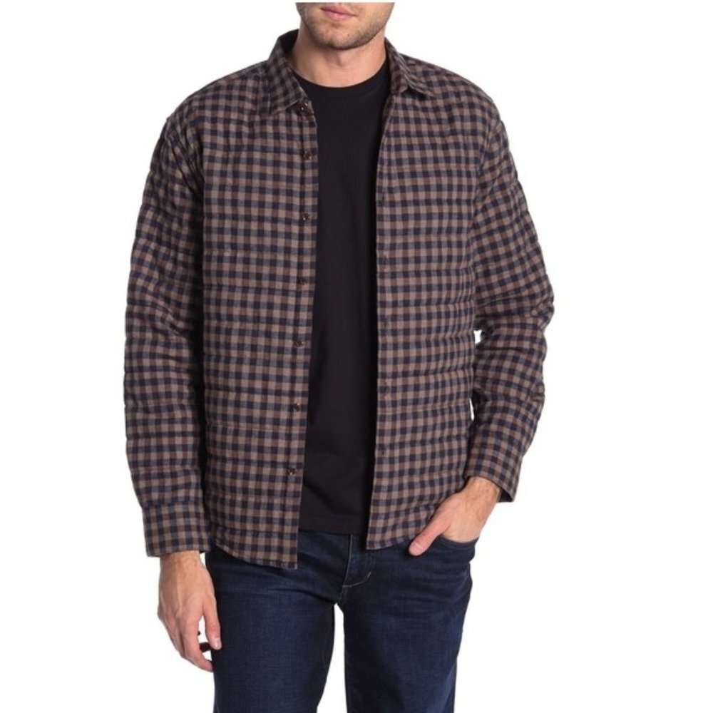 🎁 Thomas Dean Padded Plaid Shirt Jacket